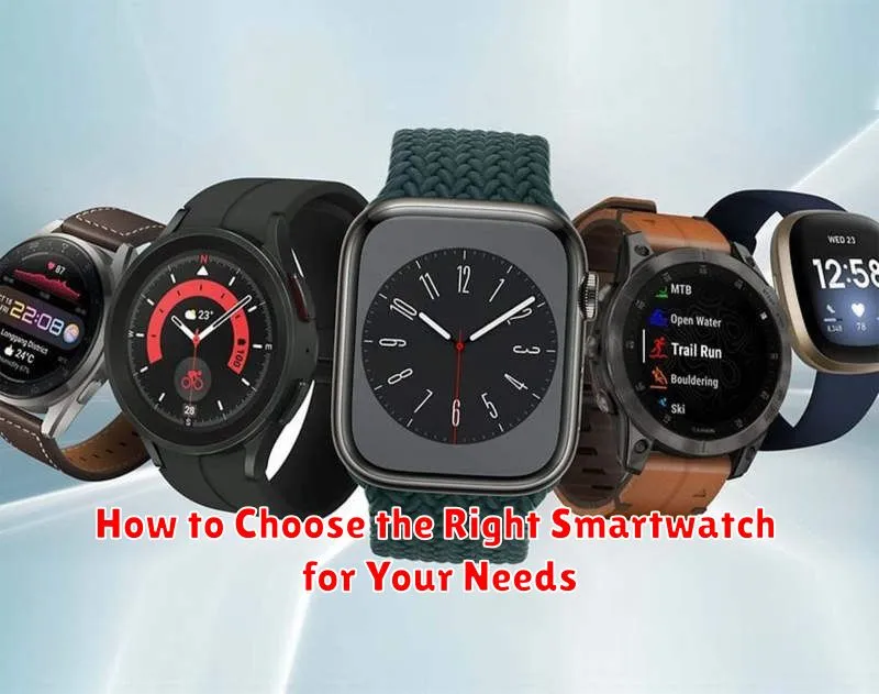 How to Choose the Right Smartwatch for Your Needs
